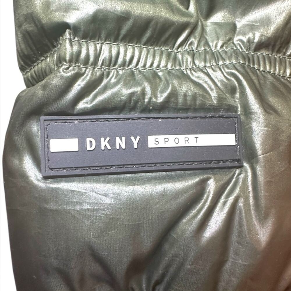 DKNY Sport Dark Green Quilted Puffer Premium Down Jacket - Picture 2 of 7